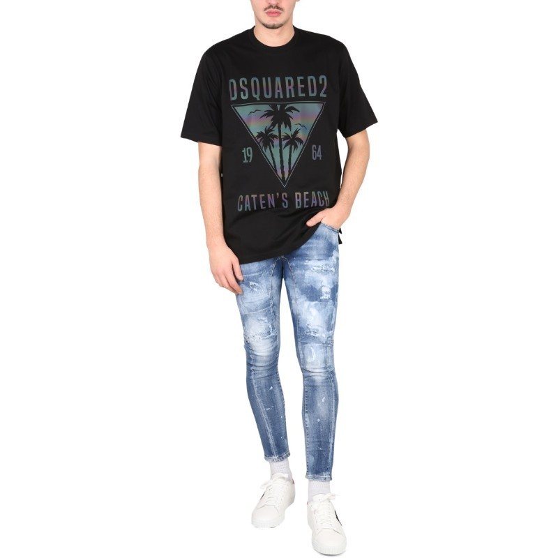 Tシャツ・カットソー D SQUARED2 SS23 CATEN'S BEACH T-SHIRT (S74GD1091_S23009900)