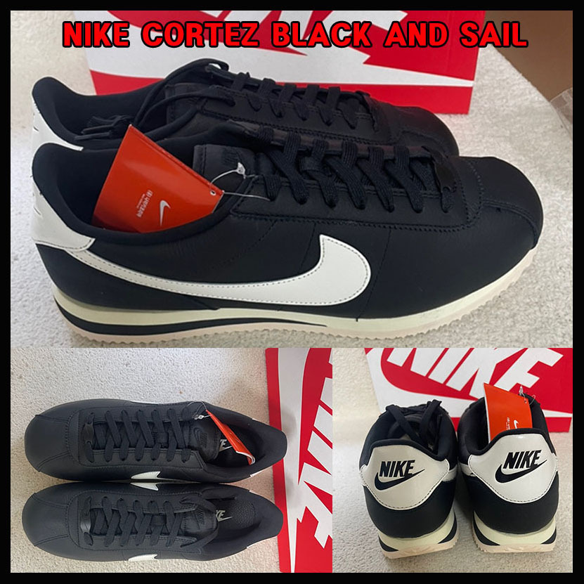 人気 ☆NIKE☆ CORTEZ BLACK AND SAIL