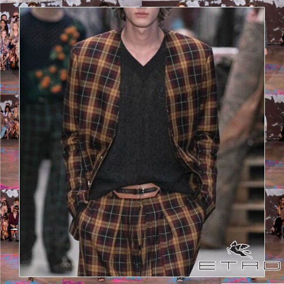 ランウェイ ETRO マキシチェック テーラードジャケット