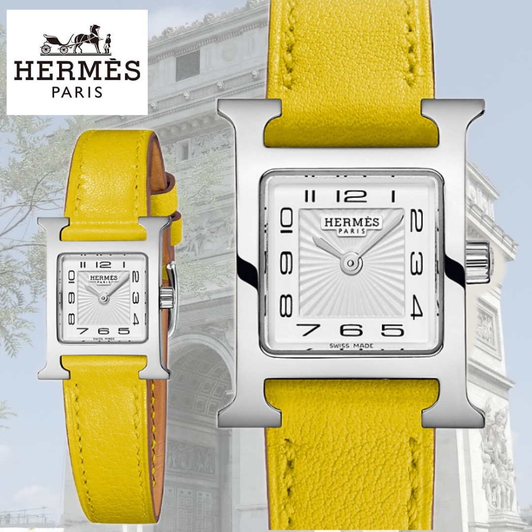 【HERMES 】エルメスアワーHウォッチミニモデル21 mm イエロー