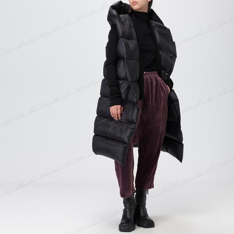 ◆RICK OWENS 23AW◆LUXOR LS ダウンジャケット /Black Purple◆ ◇RICK OWENS 23AW◇LUXOR LS ダウンジャケット /Black Purple