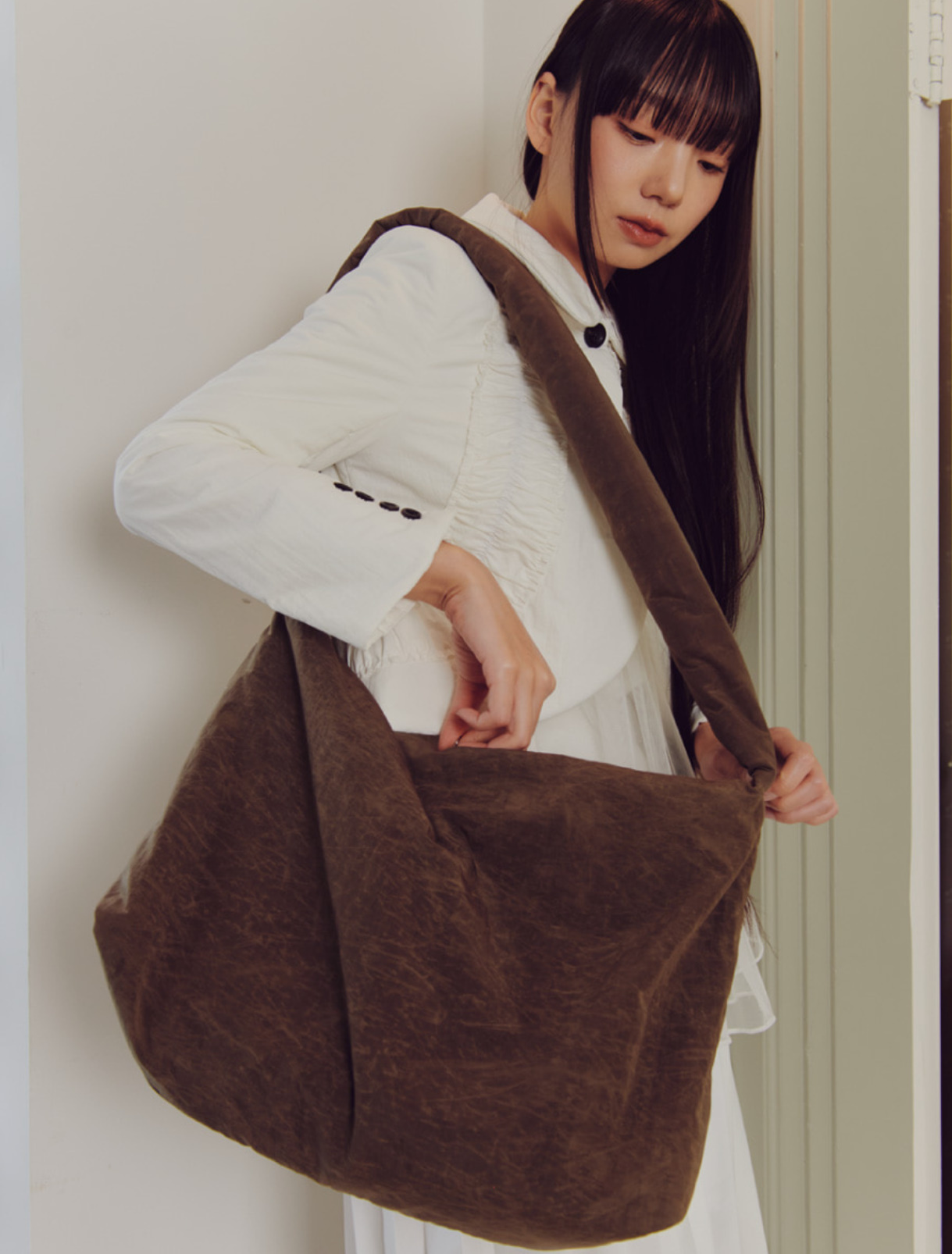 《韓国 muwm》Puff-Up Big Bag 2色 人気 パフバッグ お洒落