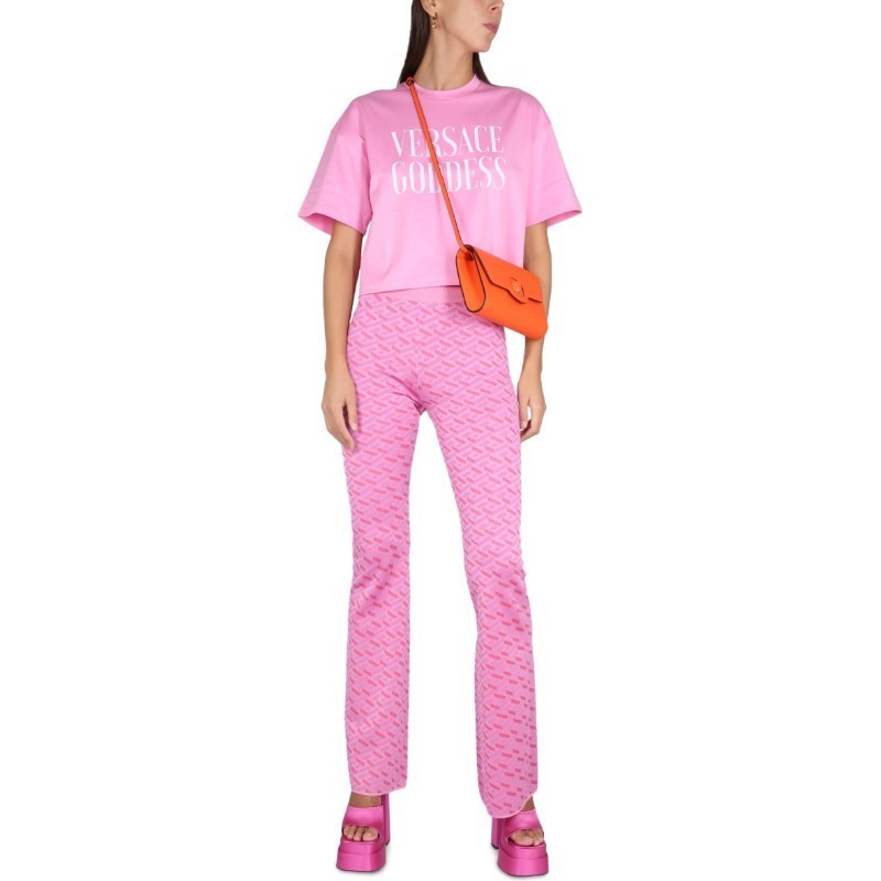 パンツ VERSACE JACQUARD PANTS WITH GREEK PRINT
