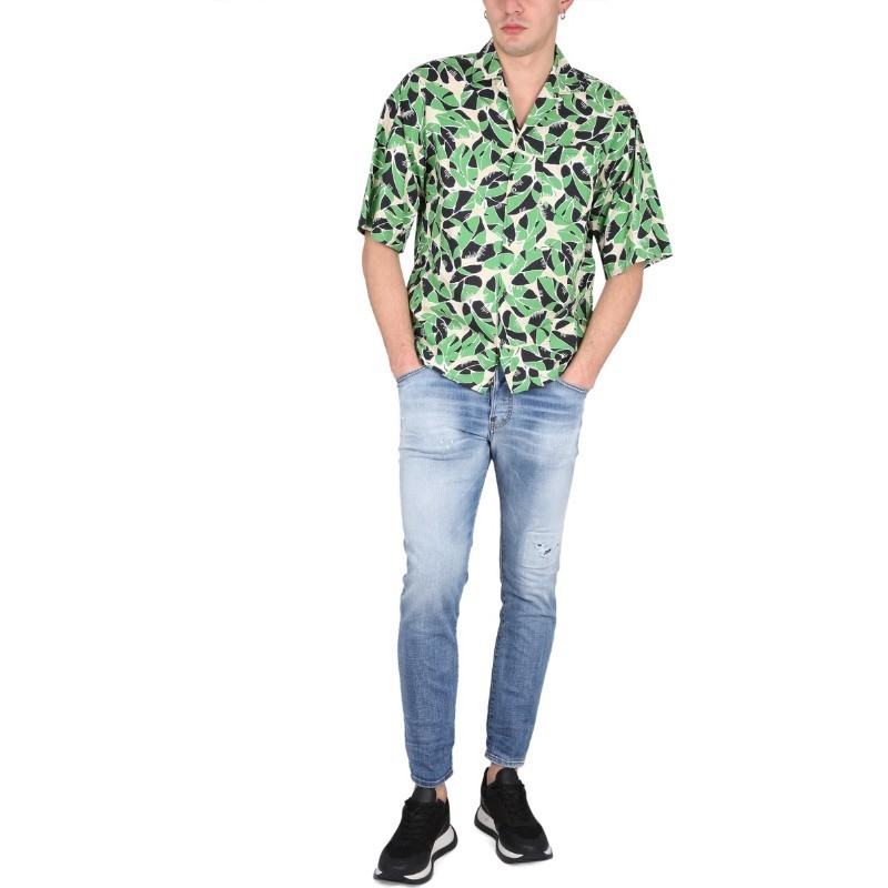 Tシャツ・カットソー D SQUARED2 SS23 BOWLING COLLAR SHIRT (S71DM0617_S76673001S)