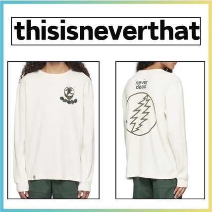 thisisneverthat Long Sleeve Crew Neck Street Style Long Sleeves Cotton