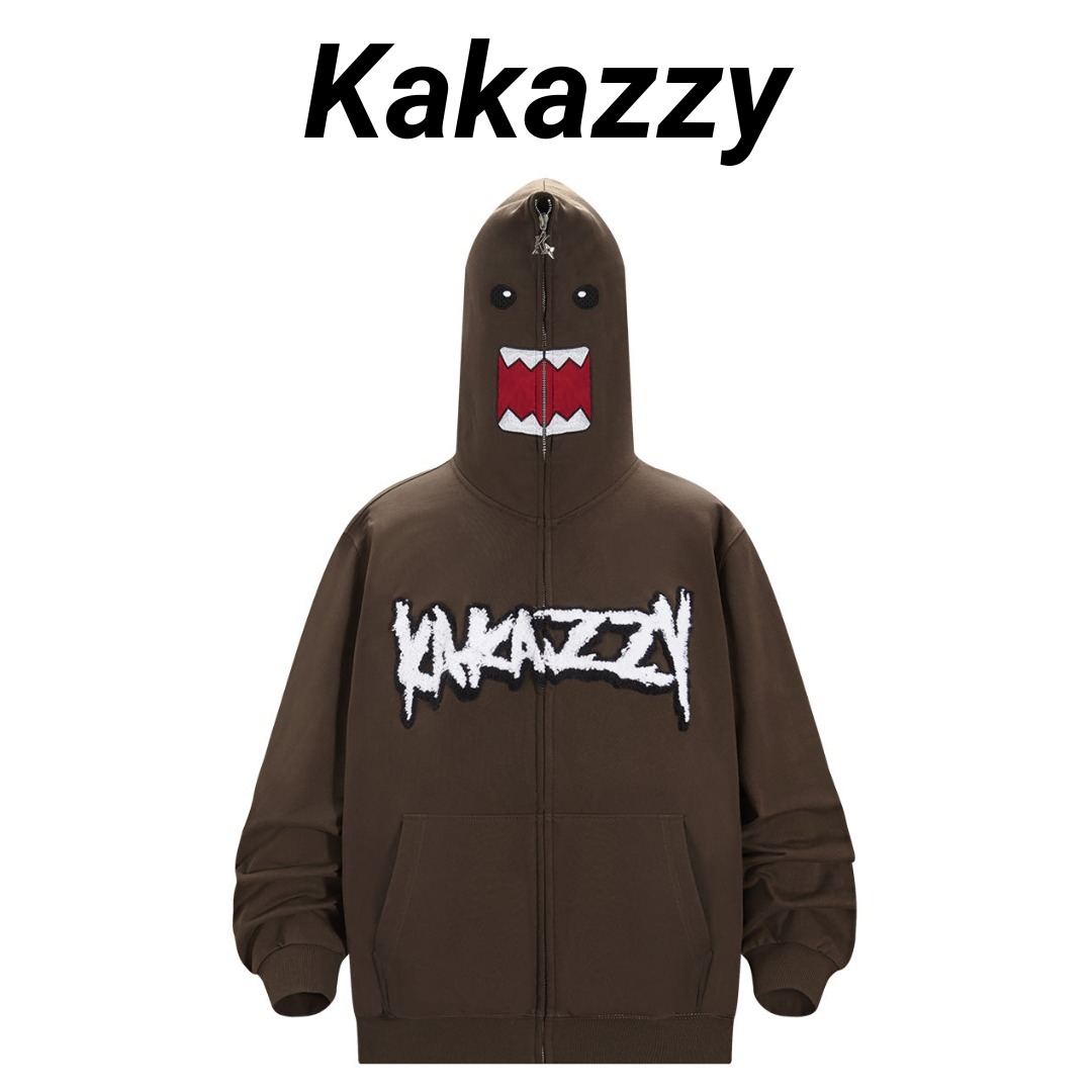 ◆Kakazzy◆フルジップパーカー Brown 送料込