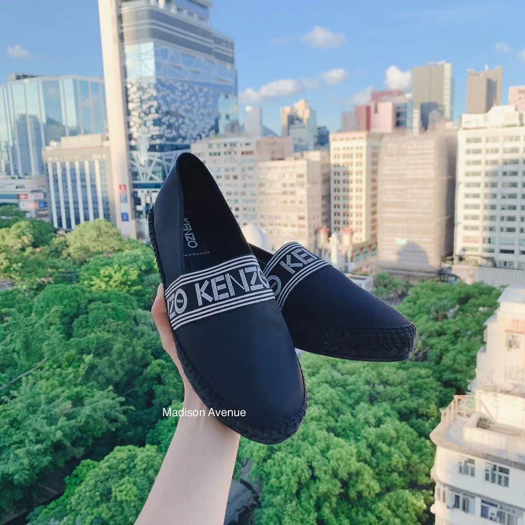 フラットシューズ KENZO LOGO-PRINTED ESPADRILLES