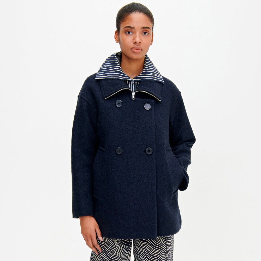 期間限定】marimekko マリメッコ/ Hildur Solid ウールコート