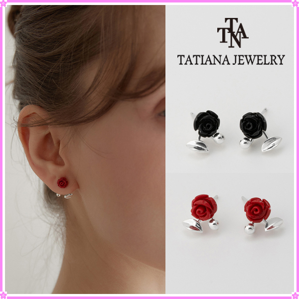 【TATIANA】Standard Rose EarJacket Earrings EC3043〜ピアス