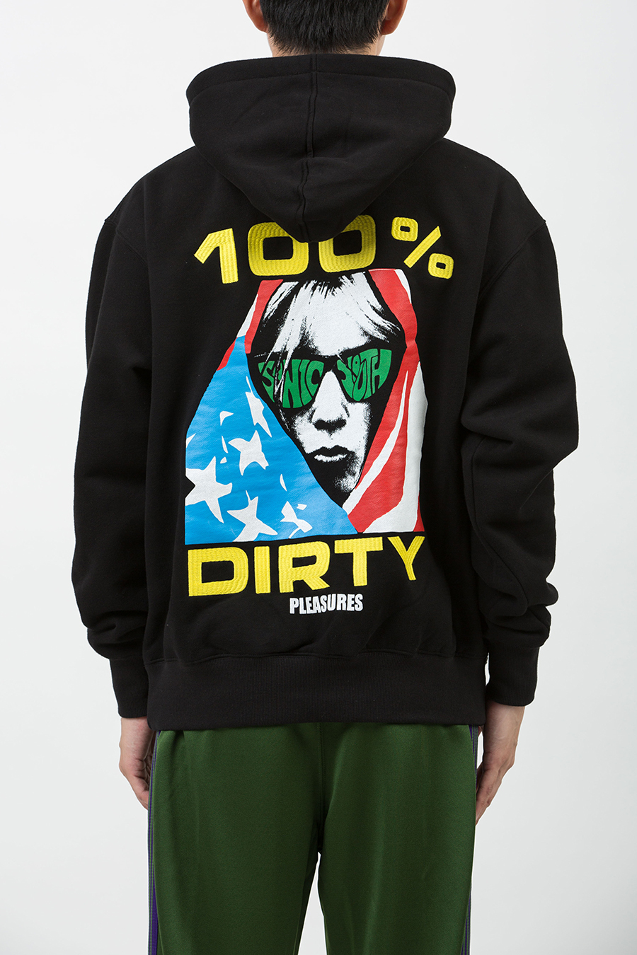 【PLEASURES】 (23FW) DIRTY HOODIE BLACK