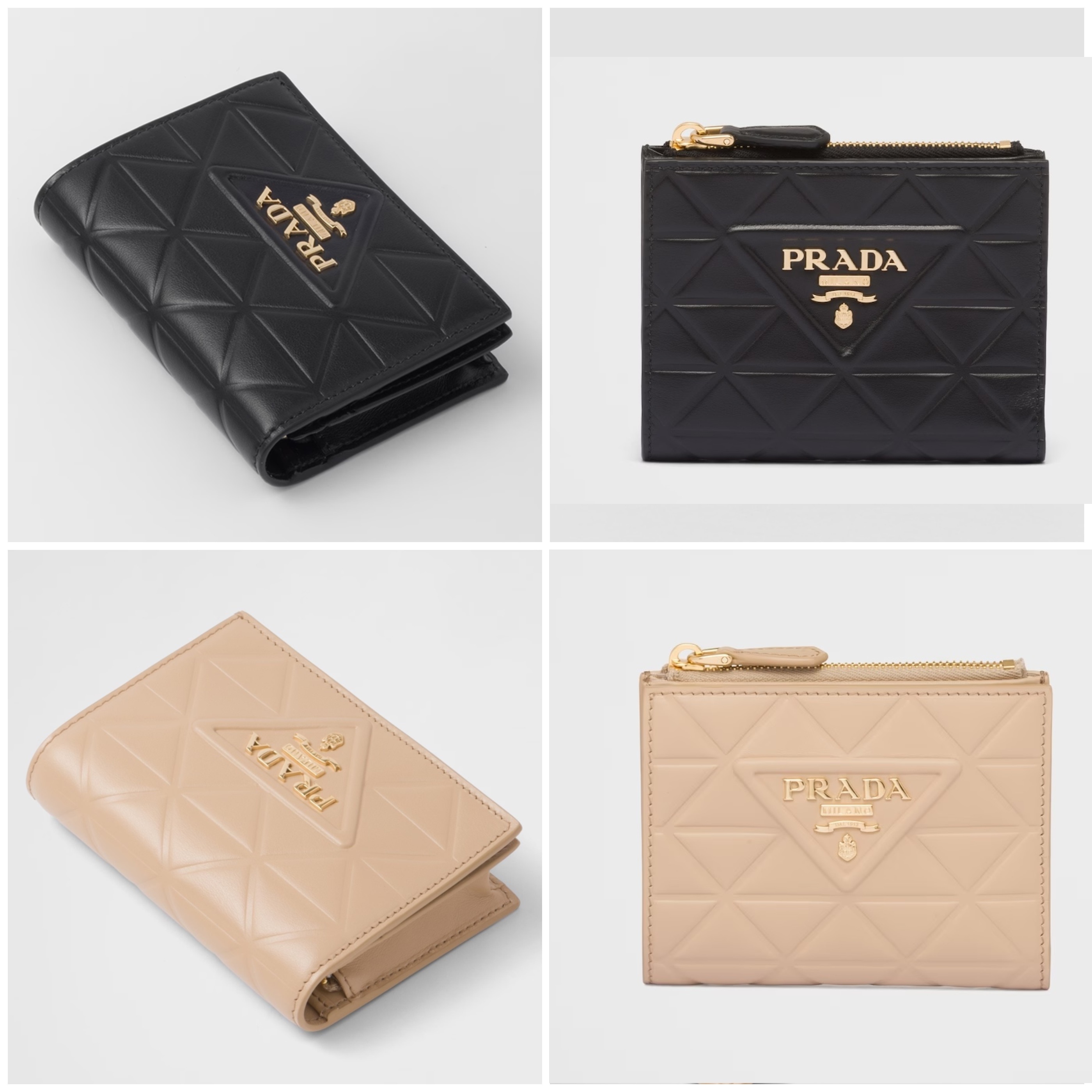 美品 PRADA長財布 三角モチーフ
