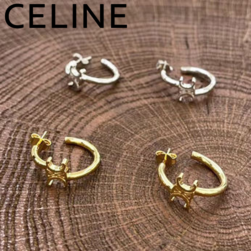 国内直営【CELINE】トリオンフ アシンメトリックフープ ピアス