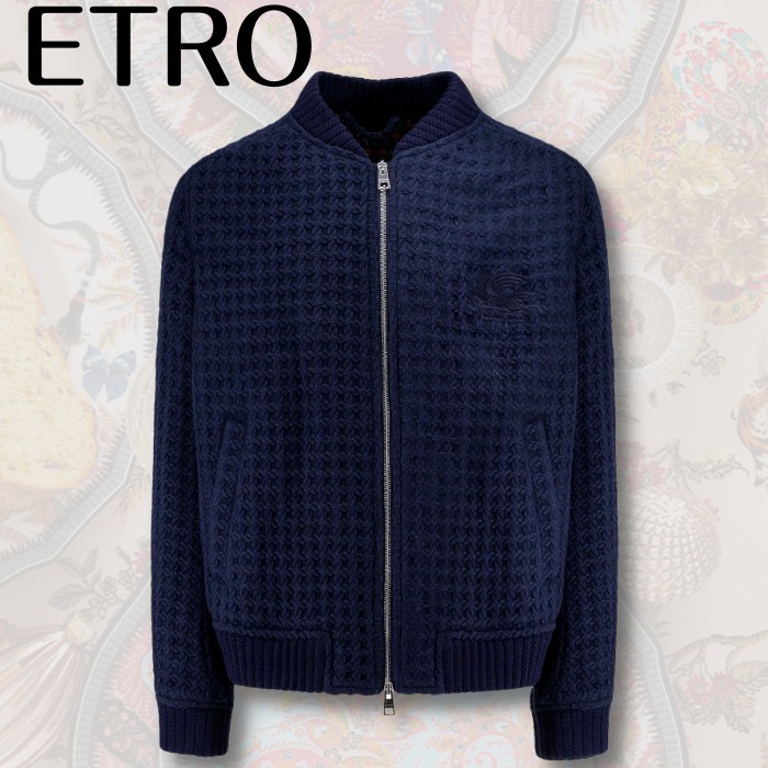 ETRO ロゴ刺繍 バスケットウィーブ ジャケット (ETRO/ブルゾン
