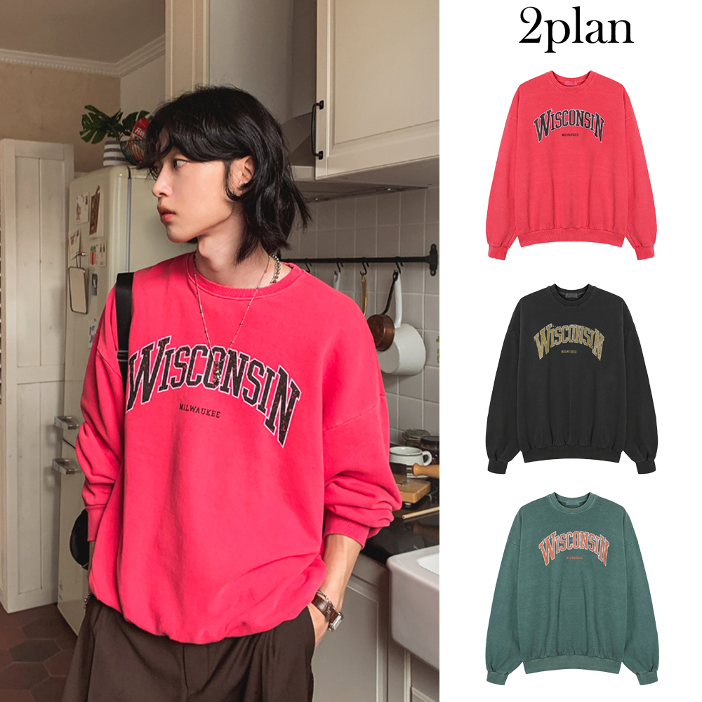 【2plan】With pigment sweatshirt
