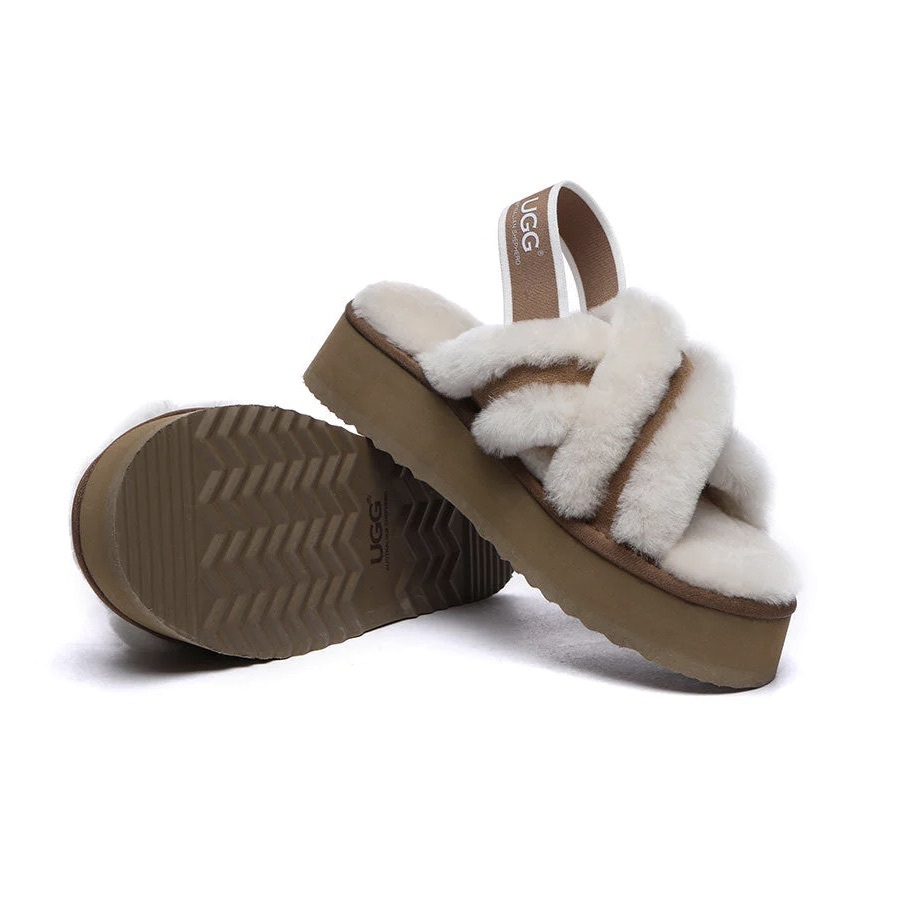 アグ UGG アグ 厚底 サンダル コウラ プラットフォーム ベージュ