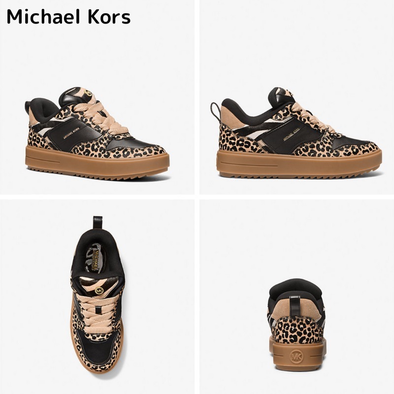 【Michael Kors】Rumi Animal Print Calf Hair Platform Sneaker
