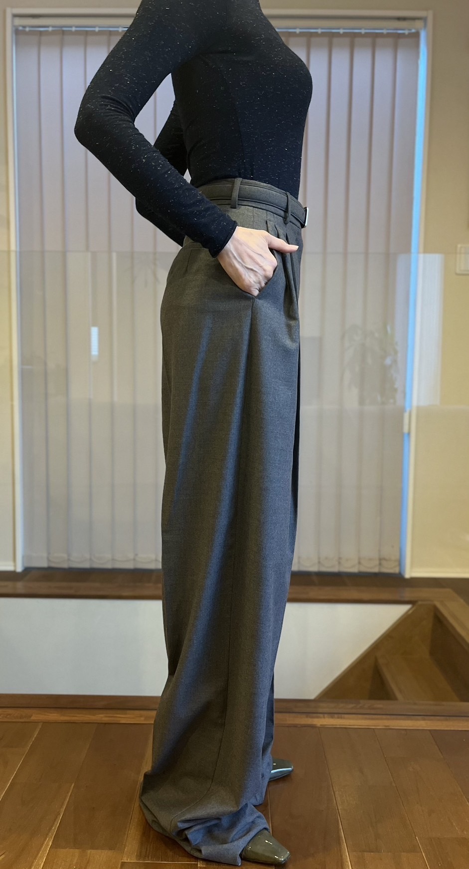 SPORTMAX 雑誌掲載 KIENS ウール ストレッチ フランネル パンツ