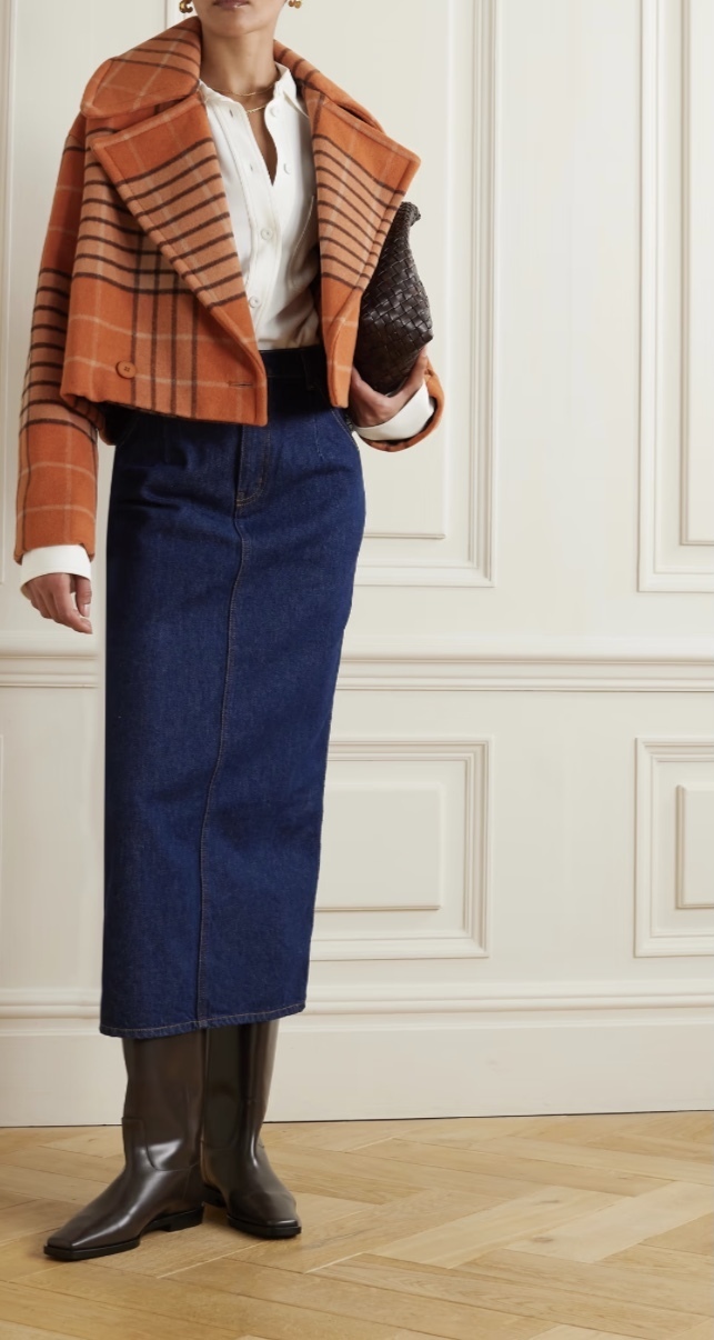 【STAUD】Mini Carver double-breasted wool-blend coat コート