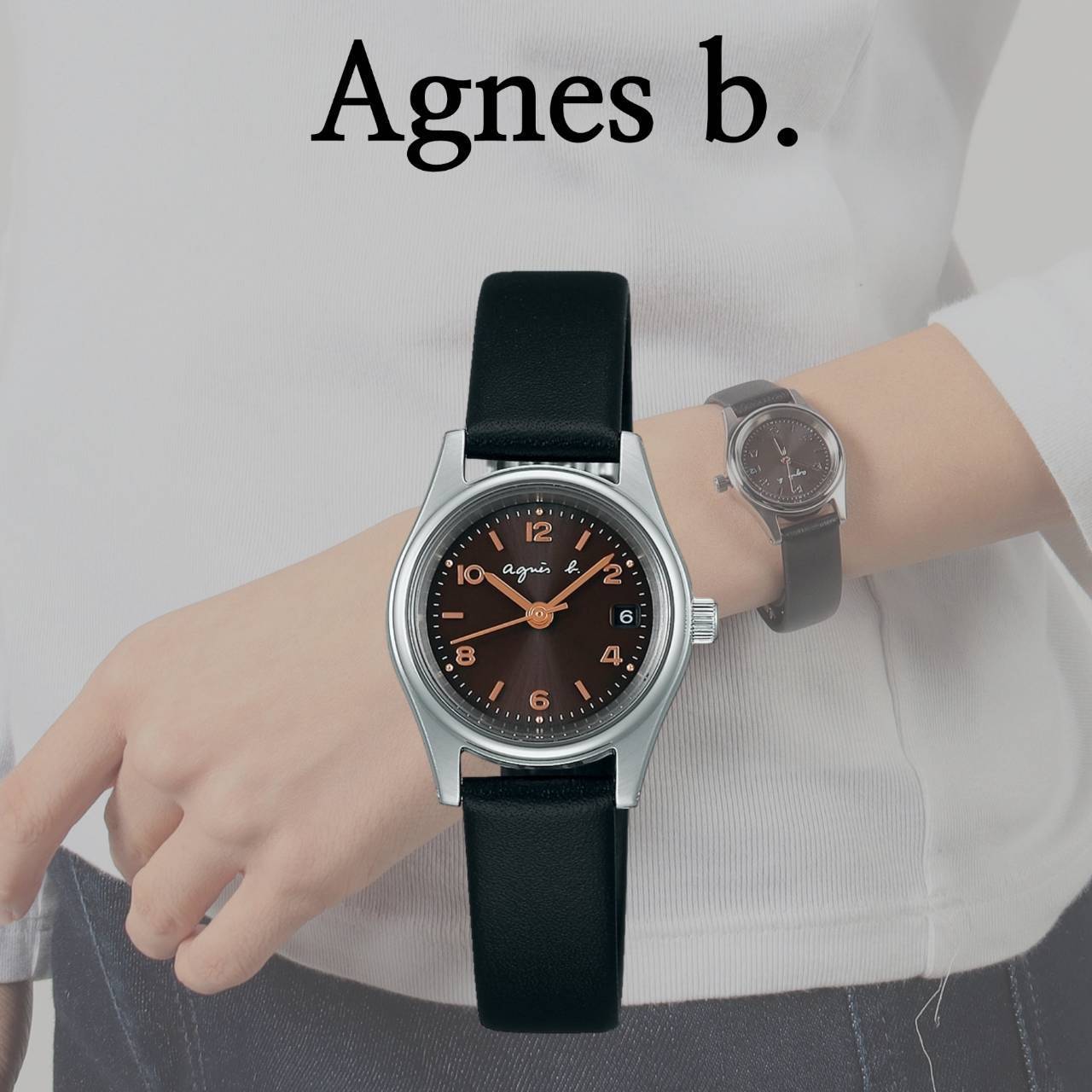 □Agnes b. □アニエスべー CINEMA SOLAR PAIR ダークブラウン (Agnes