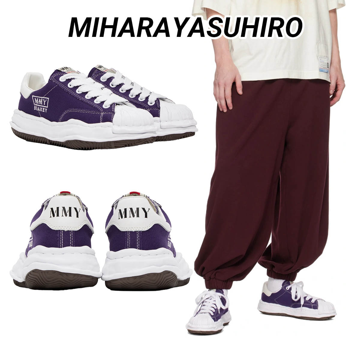 ◆MIHARAYASUHIRO◆MIHARAYASUHIRO Purple スニーカー 送料込