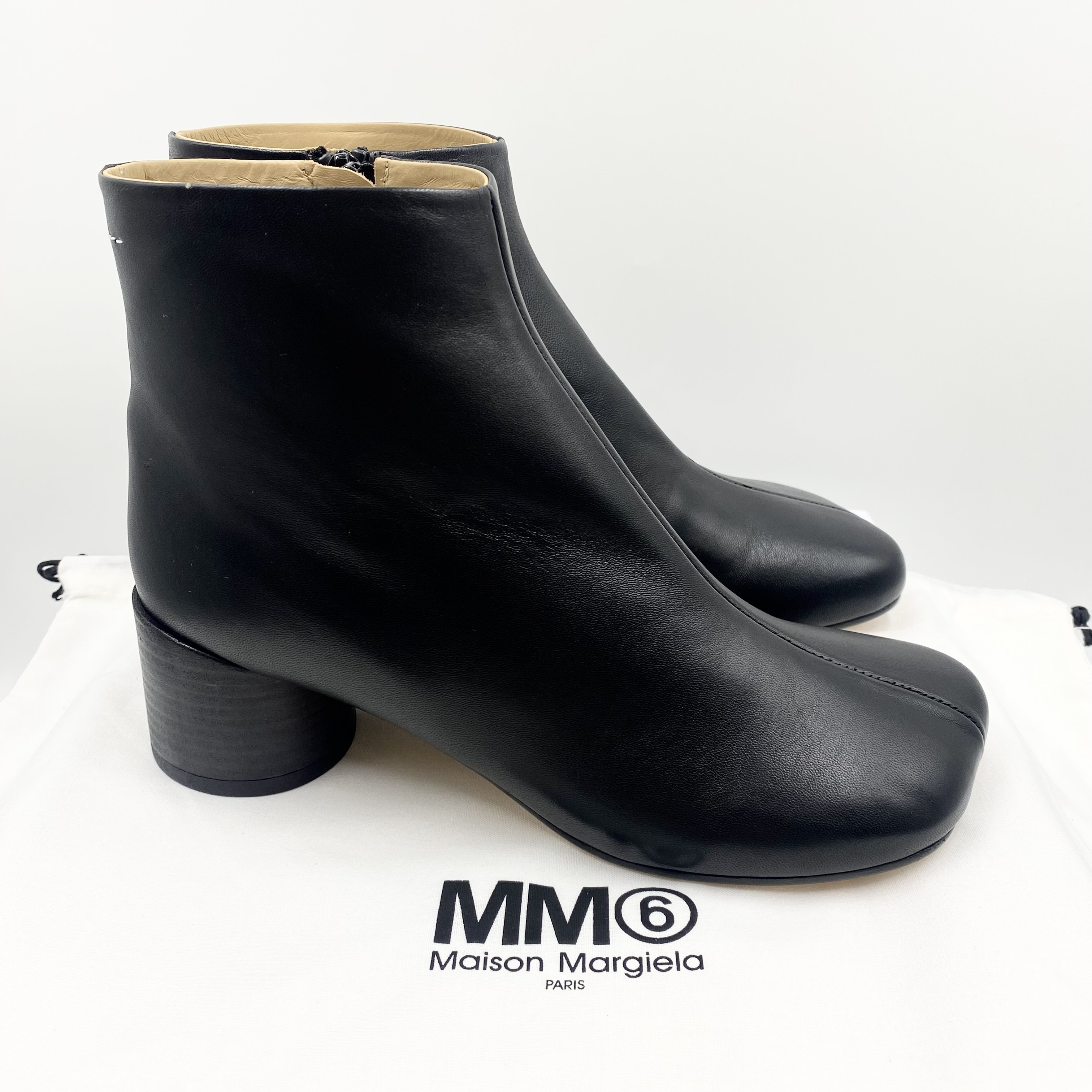 関税送料無料【MM6 Maison Margiela】Leather ankle boots