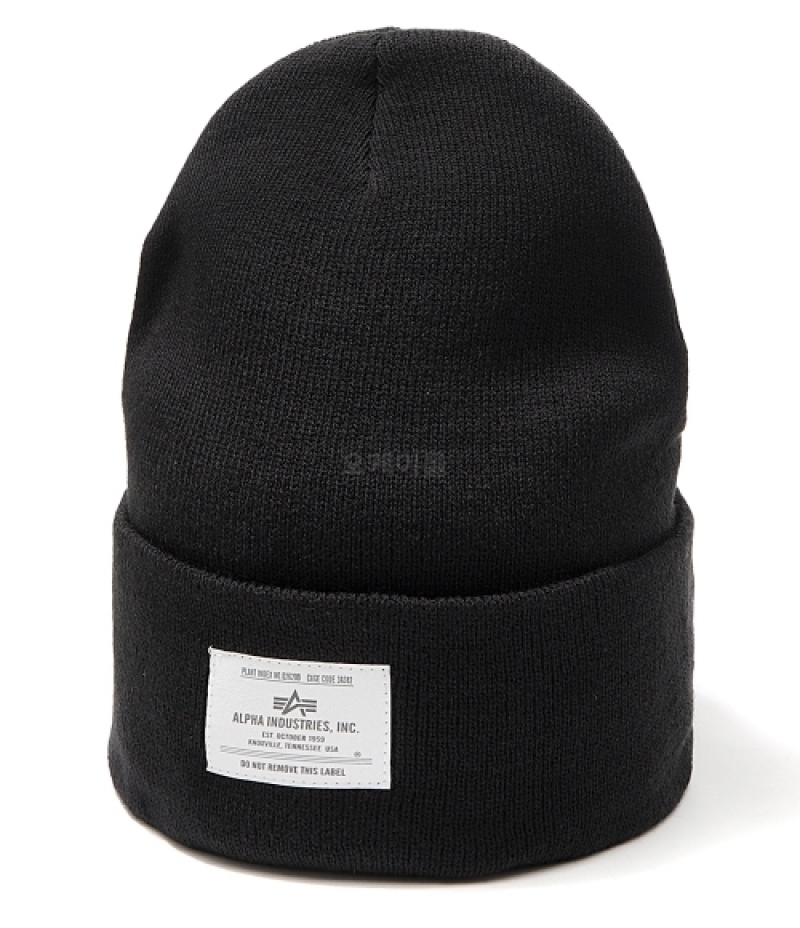 Alpha Industries｜BEANIES (ESSENTIAL BEANIE BLACK (UHE51