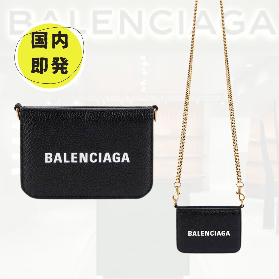 国内即発+BALENCIAGA+ CASH チェーンミニウォレット