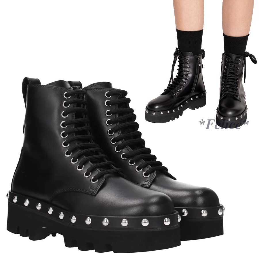 FURLA ◆ RITA LEATHER COMBAT BOOTS 関税/送料込