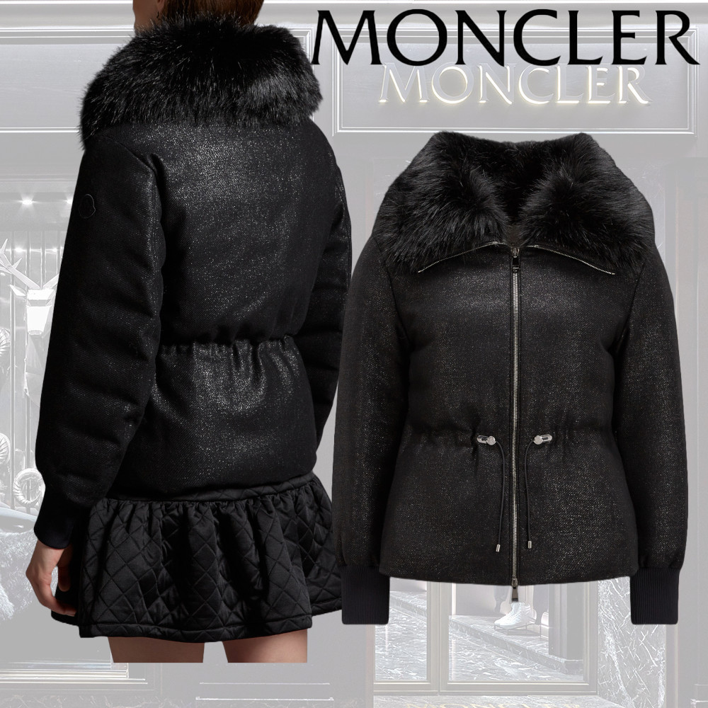 【MONCLER】Autourショートダウンジャケット メタリック ロゴ