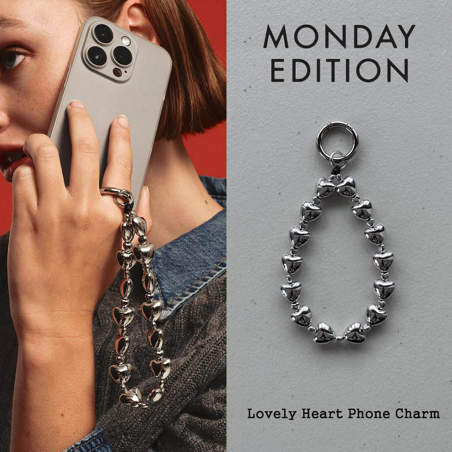 【MONDAY EDITION】Lovely Heart Phone Charm/スマホストラップ