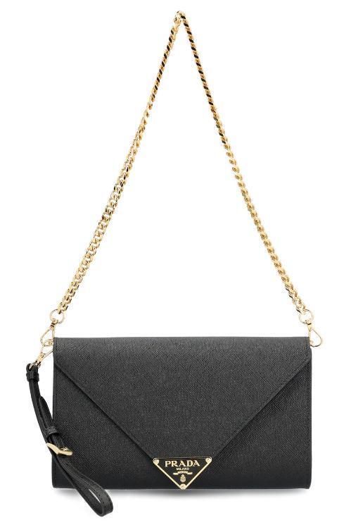 VIPセール◇送料込【PRADA】ロゴ プレート クラッチ バッグ