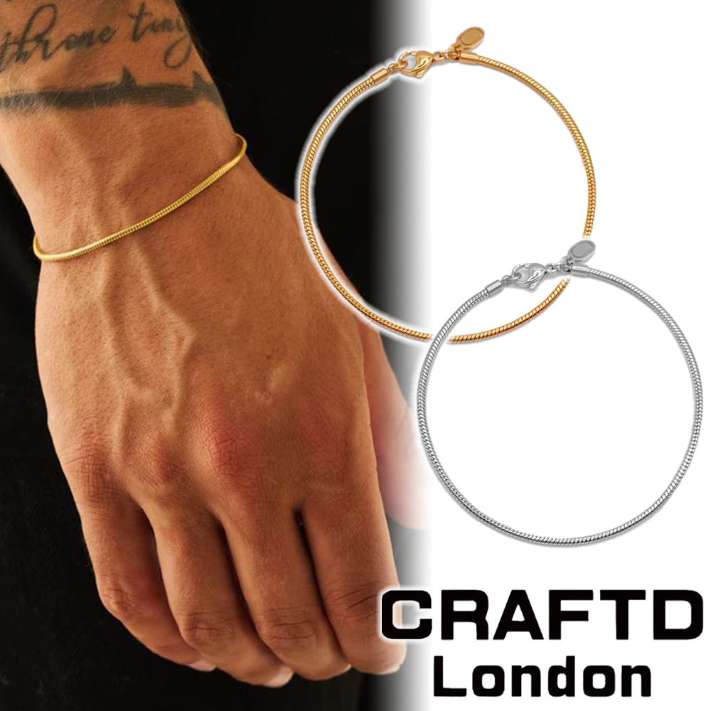 CRAFTD London クラフトロンドン SNAKE BRACELET 2MM メンズ
