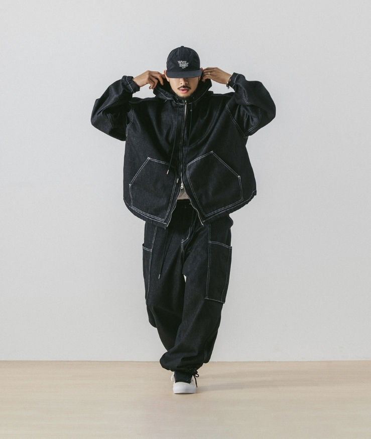 【ANGLAN】Nonfade Stitch Pocket Denim Balloon Pants ANGLAN】Nonfade Stitch Pocket Denim Balloon Pants (ANGLAN