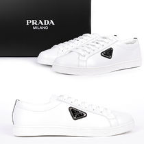関税負担なし☆PRADA プラダ  ブラッシュドレザー スニーカー