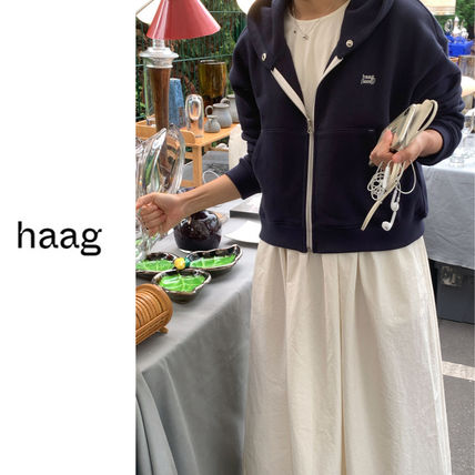 ネイビー（紺）系 haag(ヘイグ) パーカー・フーディ(レディース