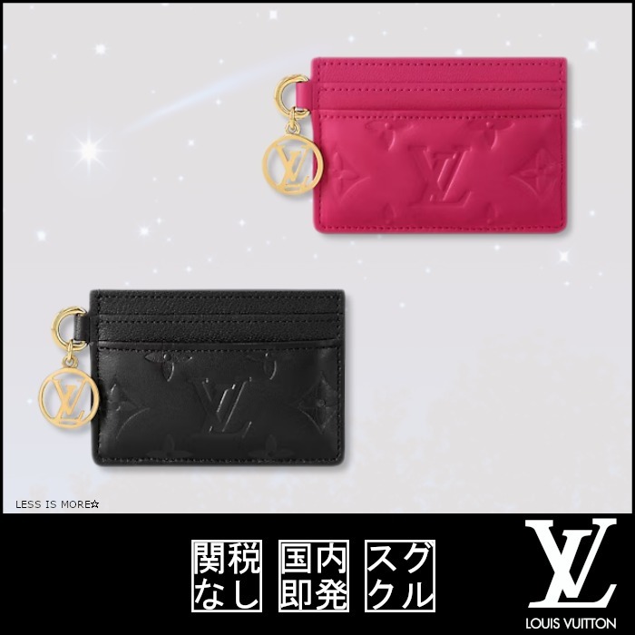 Louis Vuitton 2023-24FW Leather Logo Card Holders (M82547) in 2023