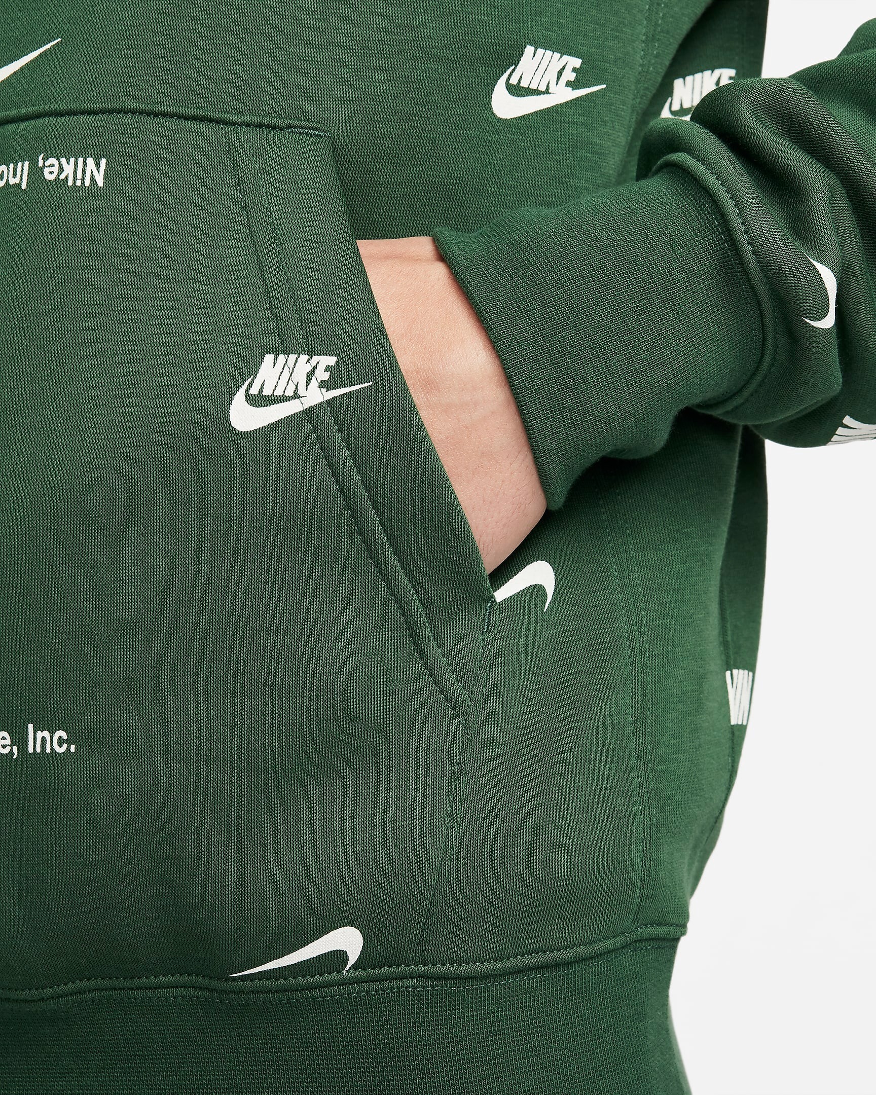 NIKE☆起毛フリース プリント プルオーバー パーカー NIKE☆起毛フリース プリント プルオーバー パーカー