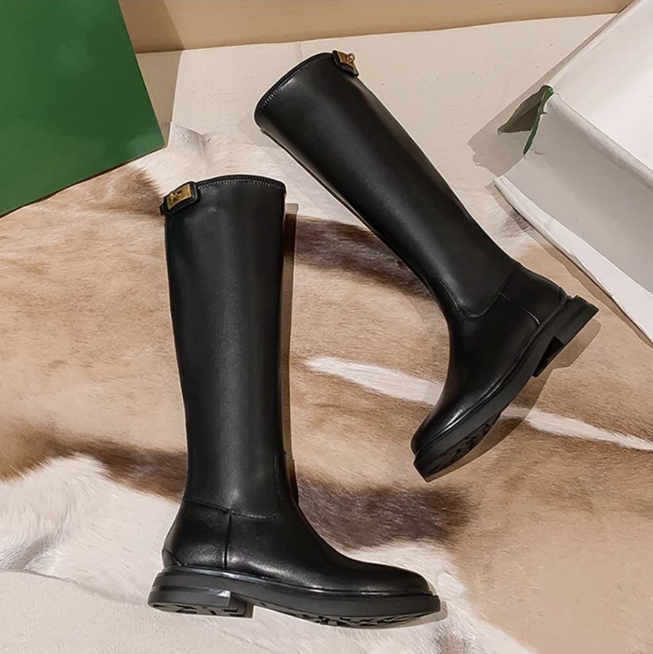 足長効果 ロング ブーツ 2.5cm チャック 全2色 vi-741