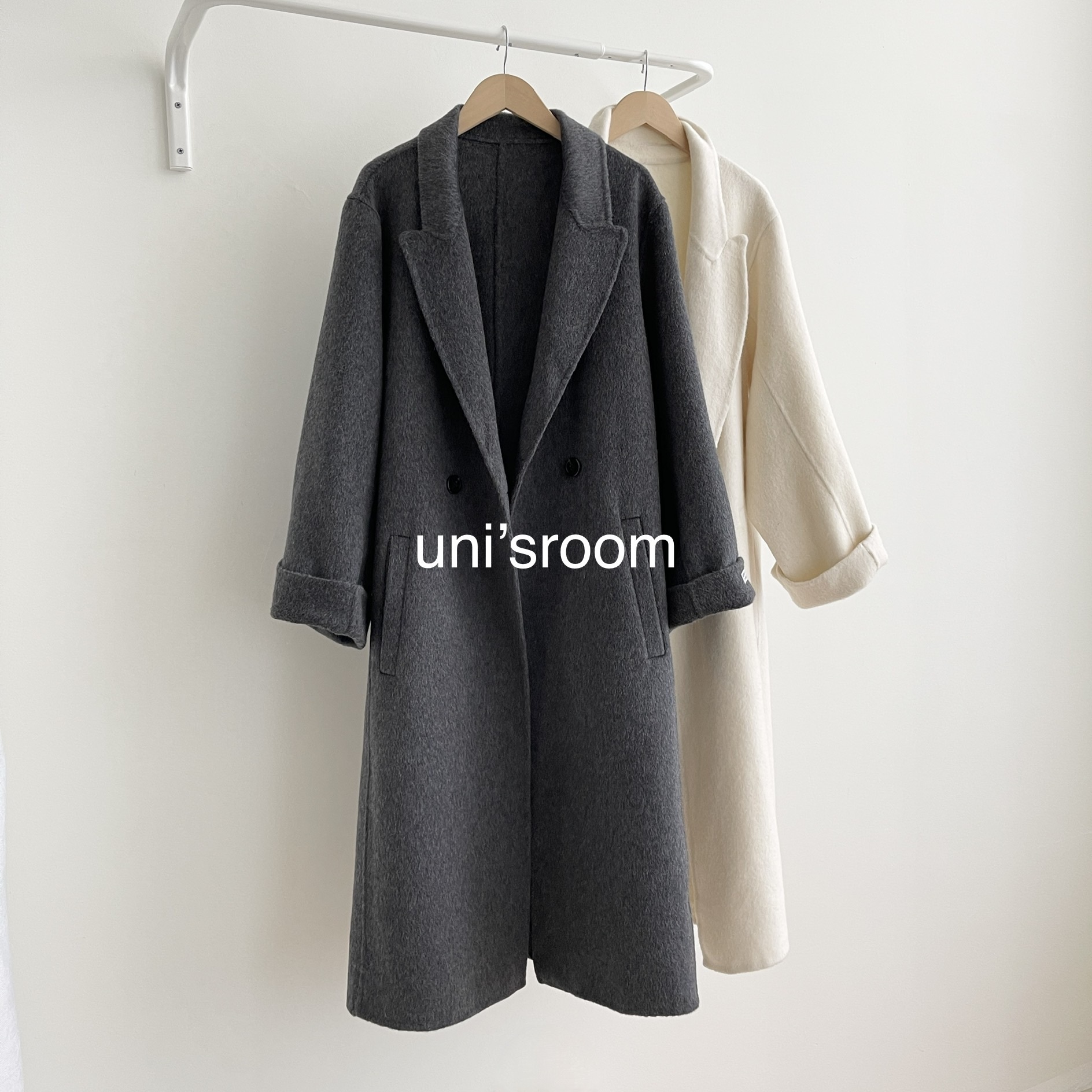 uni's room■2color HANDMADEウール100%ジェニコート OT-AW24-09