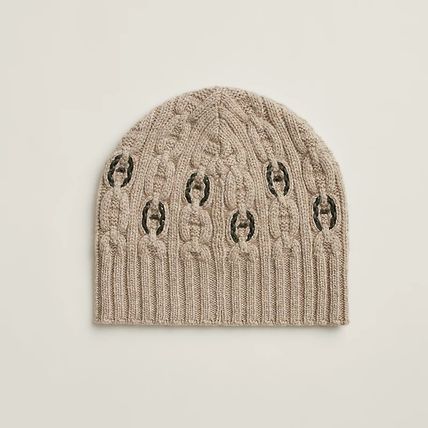 ベージュ系 HERMES(エルメス) ニットキャップ・ビーニー