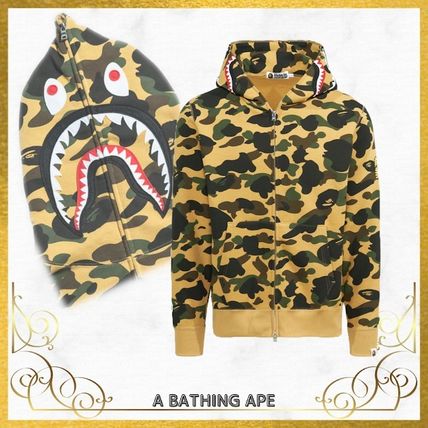 A BATHING APE パーカー メンズ Mサイズ イエロー サンプル品