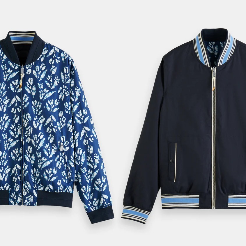“Scotch & Soda” リバーシブルボンバージャケット Blue (Scotch