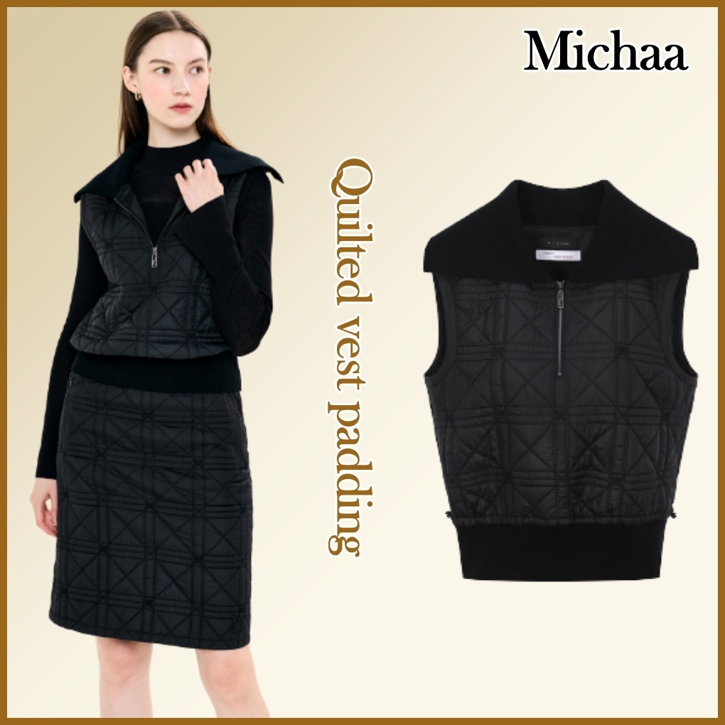◆MICHAA キルティングベストの中綿