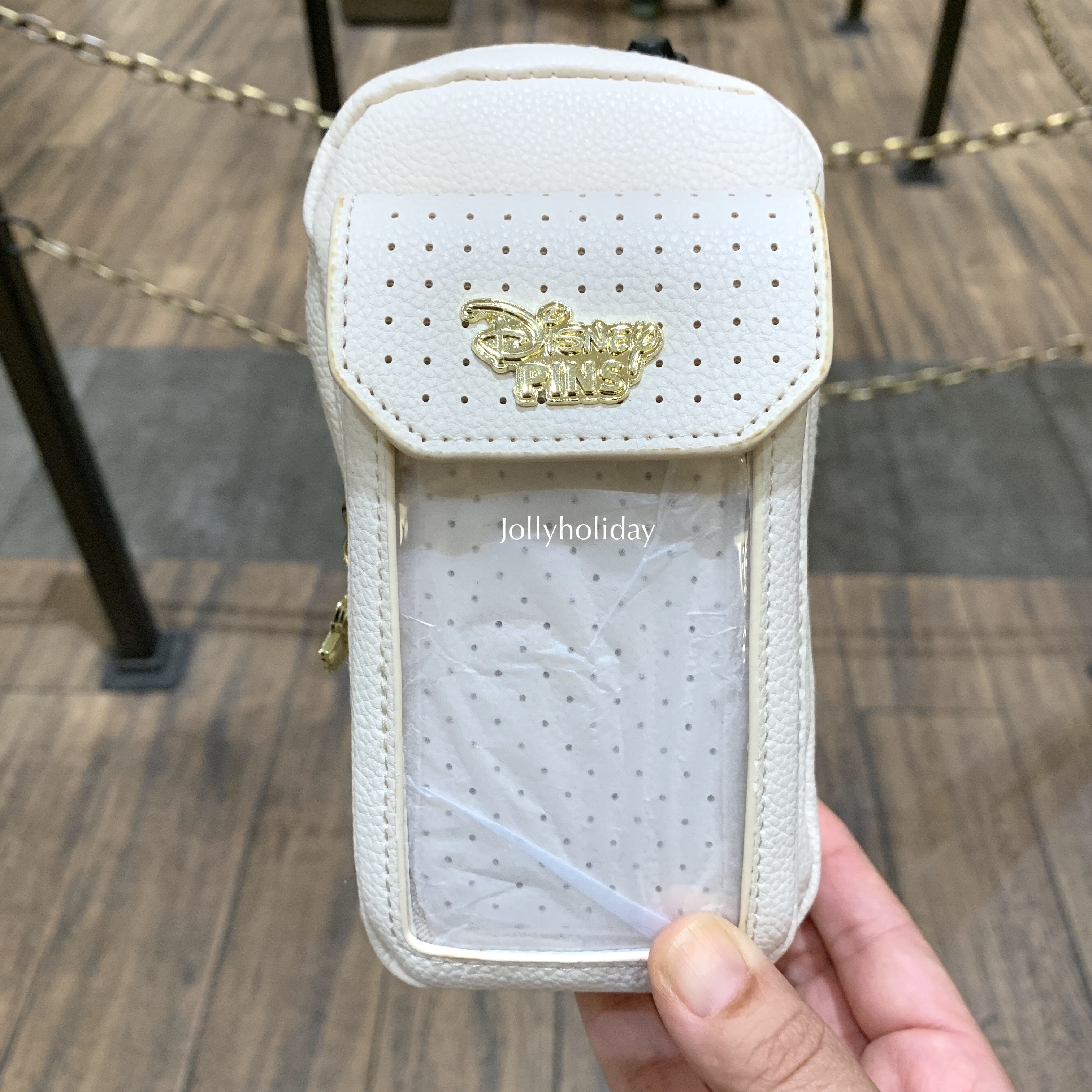 ☆US Disney Parks☆ピントレーディング用ポーチ 白 org.jpg