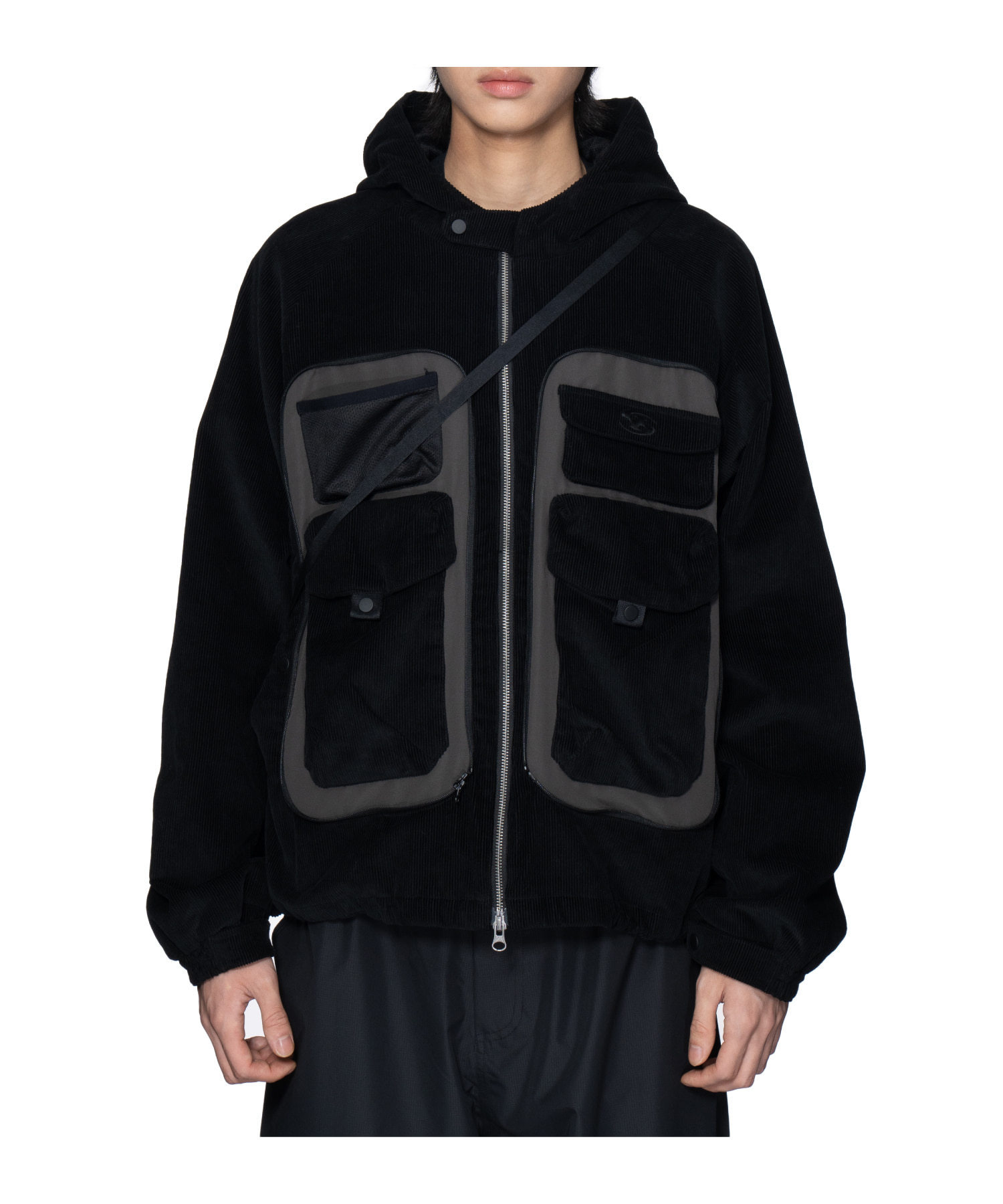 sansangear corduroy jacket black