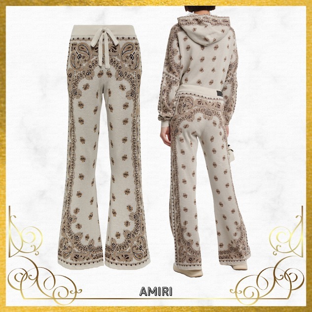 AMIRI】関税込☆ペイズリー ニットパンツ アミリ ボトムス