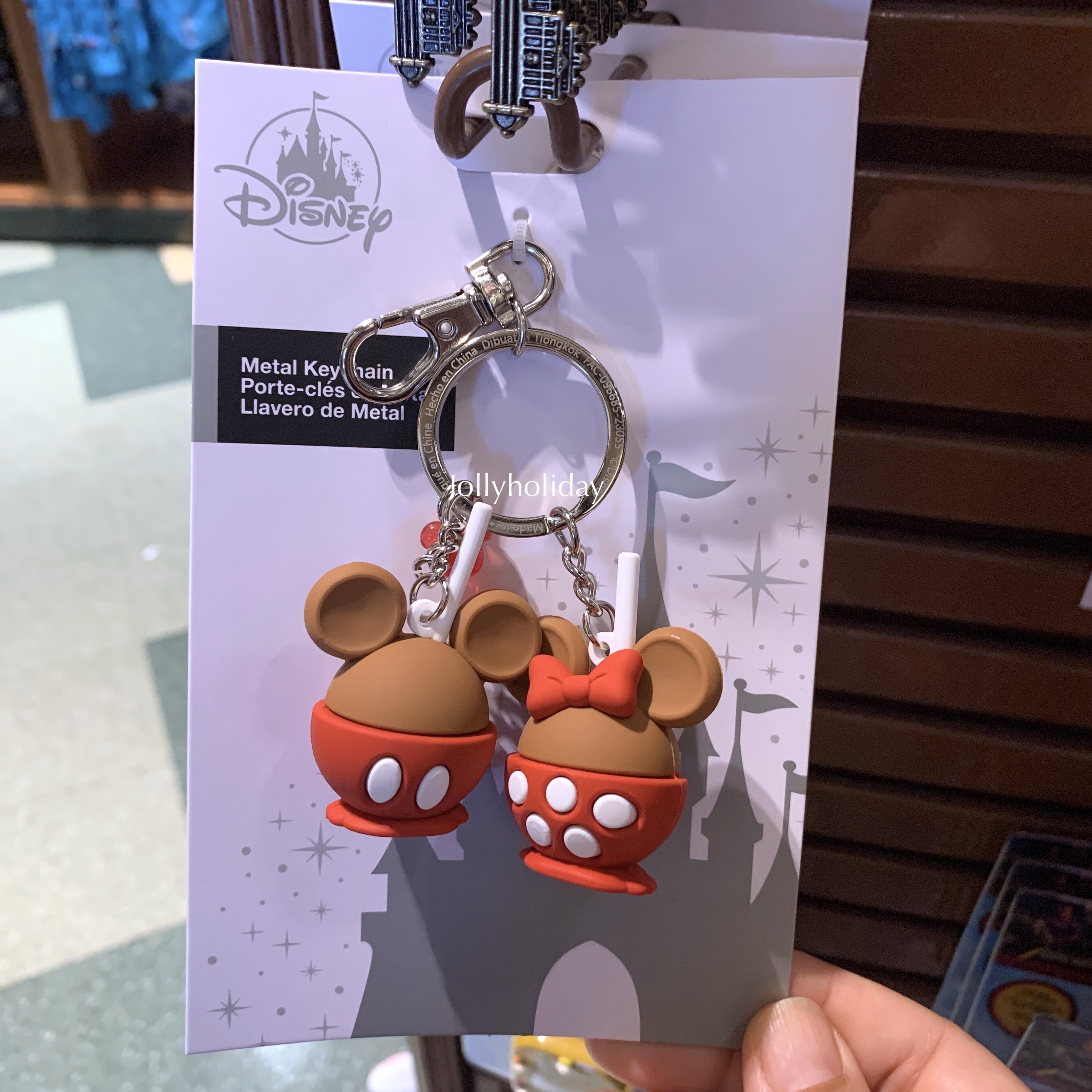 ☆US Disney Parks☆ミキミニ キャラメルアップル キーホルダー