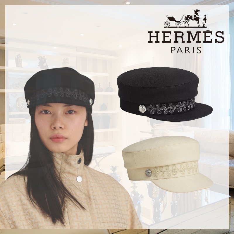 【オシャレ】HERMES 《カブール アン フィネス》 キャスケット