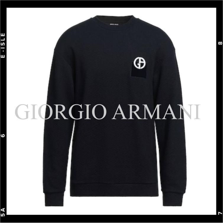 希少【Giorgio Armani】アップリケロゴ入りトレーナー