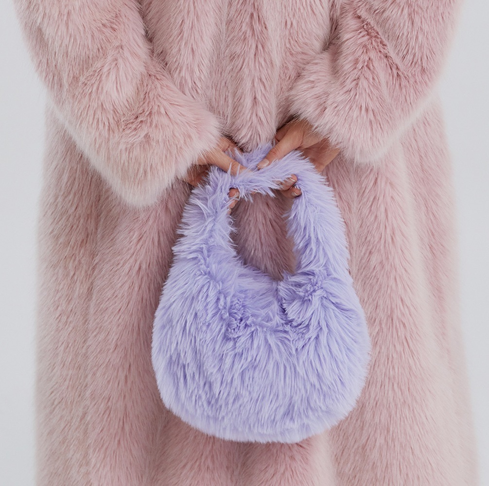トートバッグ [MOLLIOLLI] KEETY RABBIT prelude fur mini bag [purple]